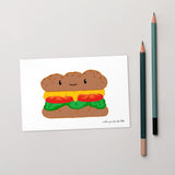 Cute Burger Postcard