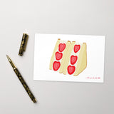Strawberry Sandwich Postcard